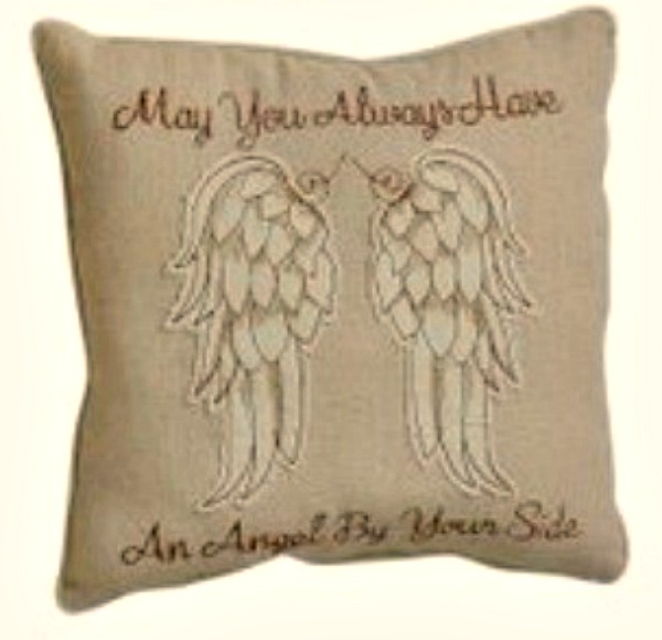 The Home Furnishings Company MAY YOU ALWAYS HAVE AN ANGEL BY YOUR SIDE  CUSHION 21x21cm