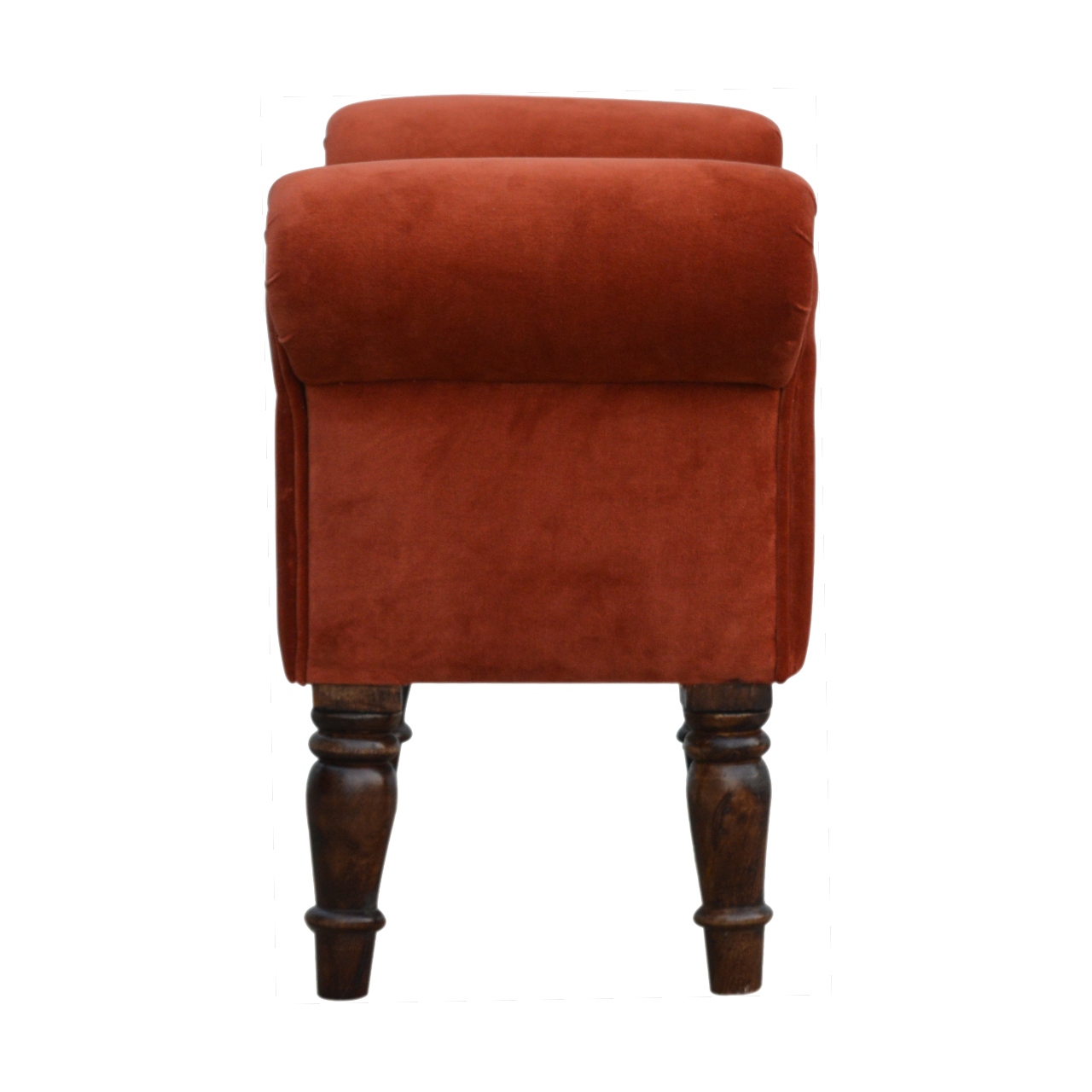 The Home Furnishings Company Brick Red Velvet Bench 