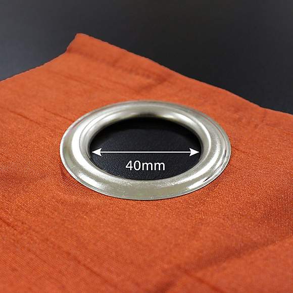 The Home Furnishings Company Fiji Faux Silk Burnt Orange Curtains/Cushion