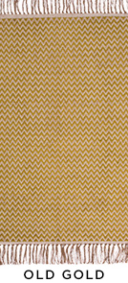 The Home Furnishings Company Grey Zigzag Weave Cotton/Jute Handloom Rug