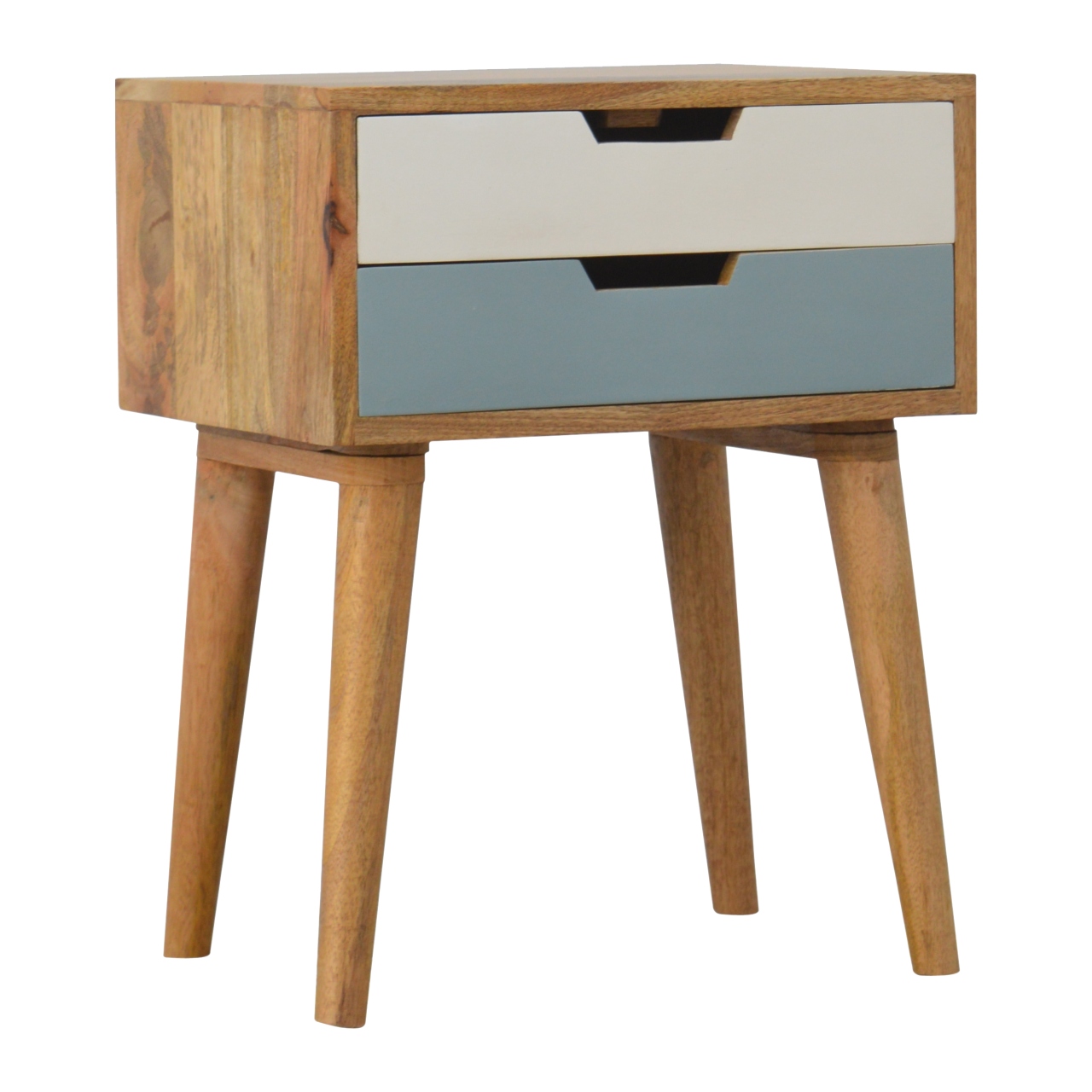 The Home Furnishings Company Nordic Style Blue 2 Drawer Bedside Table 